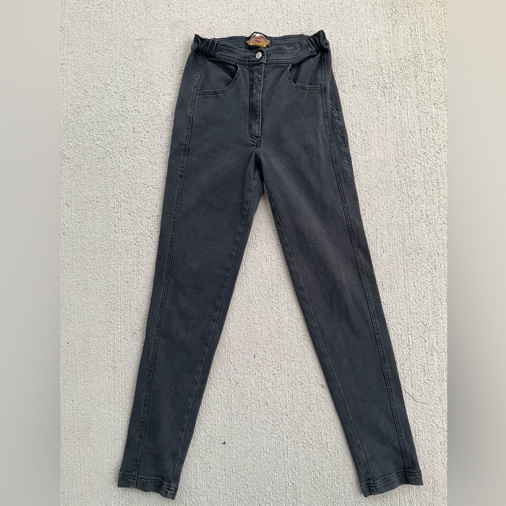 Vintage Y2k Harley-Davidson Embroidered Black Moto Jeans | Made In Hong Kong